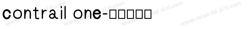 contrail one字体转换